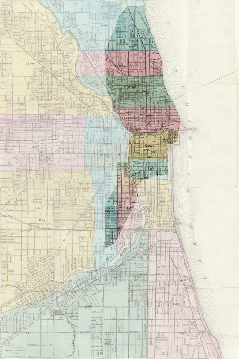 Illustration for article titled This Clever Map Compares Chicago Before and After the Great Fire